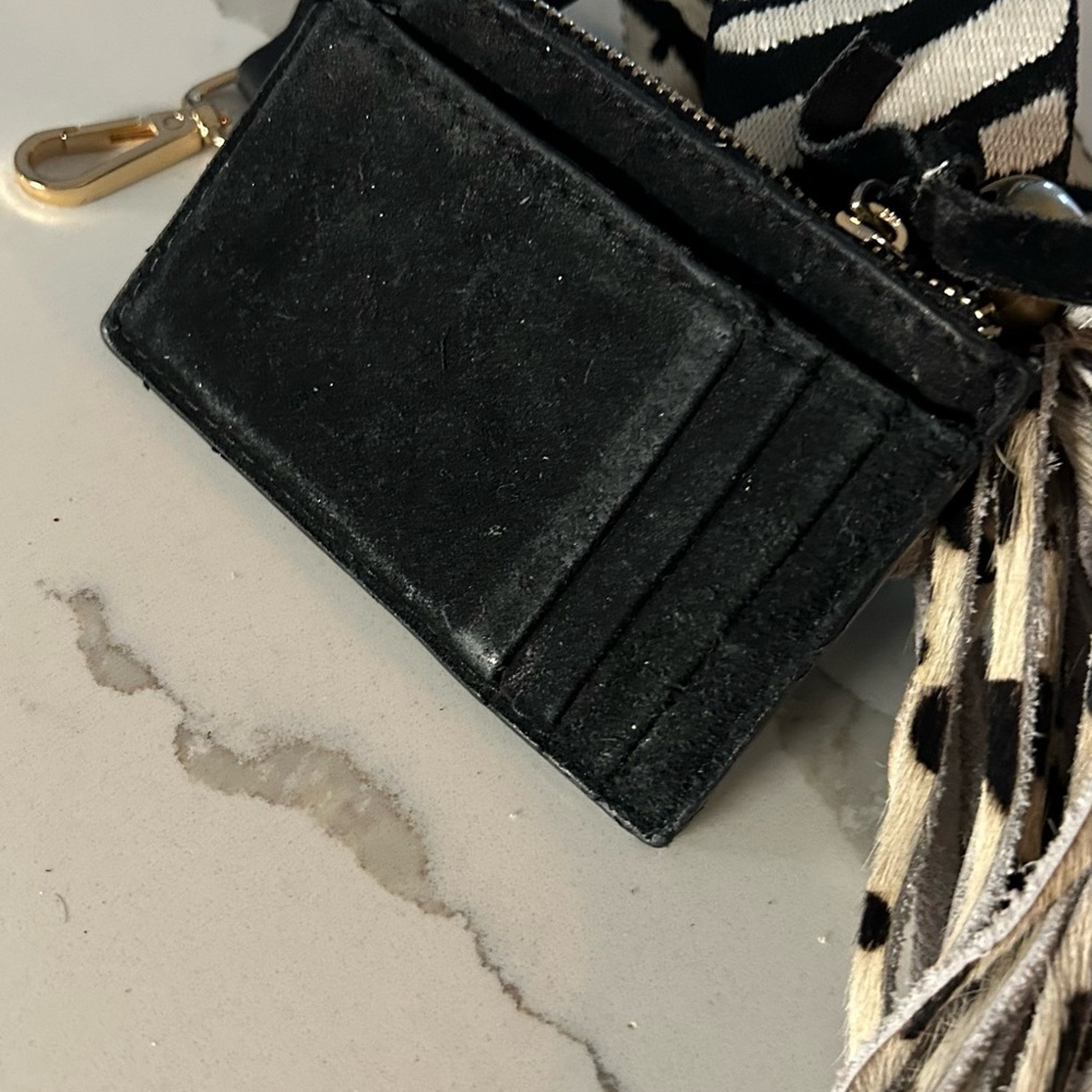 Zebra handbag strap credit card holder and bag accessory bundle - Picture 5 of 9